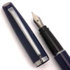 Aurora Style Fountain Pen - Blue, Chrome Trim, Extra-Fine Steel Nib (Excellent +, Works Well)