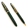 Sheaffer Admiral Touchdown Set  (1950s) - Dark Green w GT, 14k Fine Two-Tone Nib (Excellent +, Restored)