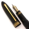 Omas 360 Magnum Fountain Pen (Italy, pre-2007)- Dark Blue Black with Gold Trim, 18k Medium Nib (Excellent +, Works Well)