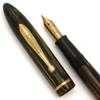Sheaffer Balance 350 Fountain Pen (1930s) - Slim, Golden Brown Striated w/GT, Lever Filler, Fine Nib (Excellent,  Restored)