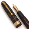 Conway Stewart 27 Vintage Fountain Pen (1950s) - Brown Crosshatch,  Lever Filler, Medium 14k #5 Nib (Excellent, Restored)