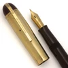 Eversharp Skyline Fountain Pen (1940s) - Burgundy w Gold Ringed Cap, Lever Filler, Manifold Fine Nib (Excellent +, Restored)