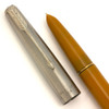 Parker 51 "Fantasy" Aerometric by Kullock - Double Jewel, Mustard Barrel and Section, Lustraloy Cap, Fine Gold Nib (Excellent, Works Well)
