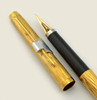 Parker 180 Fountain Pen - Place Vendome Gold Plated Series, Ecorce (Bark), Reversible 14k Nib  - New Old Stock