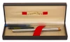 Ferrari Formula Fountain Pen by Aurora  (Italy, 1970s) - Brushed Steel w GT and Red, C/C, Medium GP Nib (Excellent + In Box, Works Well)