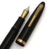 Sheaffer Admiral Touchdown (1950s) - Black w Gold Trim, 14k Medium-Fine Feather Touch #5 Nib (Excellent +, Restored)