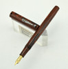SPOT (England) Fountain Pen - Mottled Red Hard Rubber, Medium Flexible Nib (Excellent, Restored)