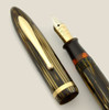 Sheaffer Balance Feather Touch 500 - Jewelers Band, Green Striated, Feather Touch 5 Nib (User Grade, Restored)