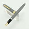 Sheaffer Admiral Snorkel 1950s - Grey, Medium 14k Nib (Excellent, Restored)