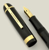 Eversharp Skyline Fountain Pen - Black Cap & Barrel, Wide Band, Semi-Flex Fine (Near Mint, Restored)