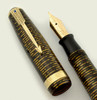 Parker Vacumatic Major Fountain Pen - 1945, Golden Pearl, Fine (Excellent, Restored)