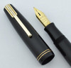 Waterman Commando Fountain Pen (1940s) - Black, Two Cap Bands, Semi-Flex Fine Keyhole Nib (Excellent, Restored)