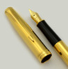 Parker Sonnet Fountain Pen -  2003, Smooth Gold w Gold Trim, 18k Medium Nib (Mint)