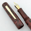 Ranga Ebonite Zayante - Smooth Black Ebonite w Yellow Detail, Sheaffer Lifetime Fine 14k Nib, Converter/Cartridge