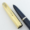 Parker 51 Vacumatic 1946 - Cedar Blue, GF 4 Parallel Lines Cap, Blue Diamond, Extra Fine (Very Nice, Restored)
