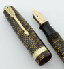 Parker Vacumatic Major Fountain Pen - 1943, Golden Pearl w Jeweler's Band, Extra Fine (Very Nice, Restored)