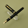 Sheaffer Connaisseur Fountain Pen - Black w Gold Trim, Fine 18k Nib (Excellent)