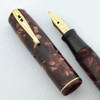 Waterman 92V - Red Marble, Medium Flexible #2 Nib (Very Nice, Restored)