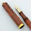 Waterman 52 1/2 V Red Ripple Fountain Pen - Ring Top, Full Flex Nib (Excellent, Restored)