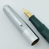 Waterman Leader Fountain Pen - Green, Steel Cap, 14k Rigid Extra Fine Nib (Excellent, Restored)