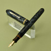 Conklin Glider Fountain Pen - Blue & Grey Striped, Fine Flexible Cushion Nib (Restored)