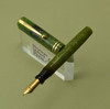 Sheaffer Lifetime Flat Top  - Green, Junior Size, Fine (Very Nice, Restored)