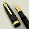 Waterman Hundred Year Pen -  Full Size, Blue Ribbed, Flexible Fine (Excellent, Restored)