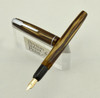 Waterman Stalwart Fountain Pen -Full Size, Brown Marble, Chrome Trim, Medium (Very Nice, Restored)