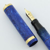 Conklin Endura Ring Top Fountain Pen - Blue Lapis, Full Flex Medium (Excellent, Restored)