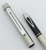 Sheaffer TARGA 1001s Slim Fountain Pen - Brushed Steel, Fine Nib (Excellent, Converter)