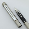 Sheaffer TARGA 1001s Slim Fountain Pen - Brushed Steel, Fine Nib (Excellent, Converter)