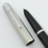 Parker 51 Aerometric Demi Fountain Pen - 1948, Black, Lustraloy Cap, Fine (Very Nice, Personalized)