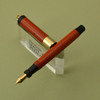 Parker Lady Duofold Fountain Pen - Wide Band, Red, Fine (Restored)