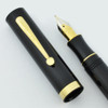 Sheaffer No Nonsense Old Timer Fountain Pen - "Le Black," Gold Plated Trim, Medium Nib (Very Nice)