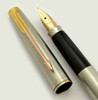 Parker 75 Fountain Pen - Flighter, US-made, Dish Tassie, Cursive Italic 14k Nib (Very Nice, Works Well)