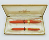 Sheaffer Statesman Snorkel Set  - Rare Mandarin, Fine (Mint in Box, Restored)