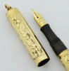 Waterman 452 1/2 V Fountain Pen - Sterling Basketweave Filigree, Full Flex Extra Fine Nib (Excellent, Restored)