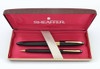 Sheaffer Signature Snorkel Set - Black, 14k Cap Bands, Fine (Very Nice, Boxed, Restored)