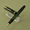 Parker Vacumatic Senior Fountain Pen - 1937 DJ Lockdown, Striped Jewels, Emerald (Superior, Restored)