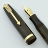 Parker Duofold NS Senior - Double Jewel, Button Filler, Chocolate Brown. Medium #35 Nib (Excellent, Restored)