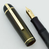 Eversharp Skyline Fountain Pen - Demi, Green, Striped Cap, Semi-Flex Fine (Very Nice, Restored)
