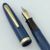 Sheaffer Admiral Touchdown - Persian Blue, 14k Medium Feather Touch Nib (User Grade, Restored)