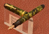 Parker Challenger 1934 - Green Marble, Full Size, Medium, Button Fill (Works Well)