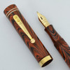 Waterman 5 Colorband Red Ripple Fountain Pen - "Pink" Flexible Extra Fine Nib (Excellent+, Restored)