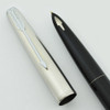 Parker 61 Fountain Pen - Mk I, Black w Steel Cap, Fine (Excellent, Works Well)