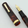Wahl Eversharp Bantam Fountain Pen Pencil Set - Red Brown Swirl, Bulb Filler, #0 Medium 14k Flex Nib (Excellent, Restored)