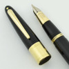 Sheaffer Valiant Lifetime 1250 Fountain Pen - Fat Version, Wide Band, Black, Lever Fill, Fine (Excellent, Restored)