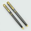 Waterman Maestro Rollerball and Ballpoint Pen Set - Gunmetal with Gold Trim (Excellent, Works Well)