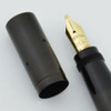 Waterman 15 Safety Pen - Black Smooth Hard Rubber, Semi-Flex Italic Nib (Superior, Restored)