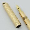 Wahl Ring Top Fountain Pen - Tiny, Gold Filled Greek Key, Semi-Flex Fine #0 Nib (Excellent, Restored)